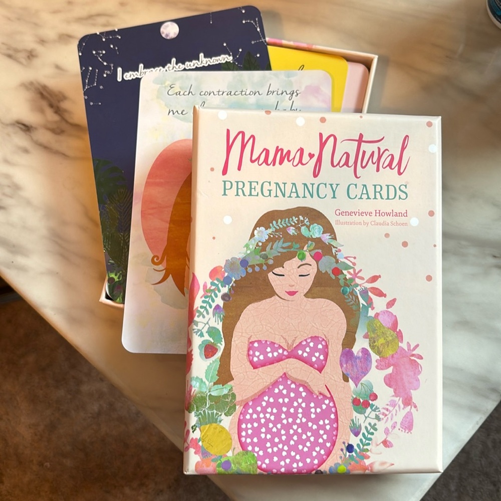 Full set of Mama Natural pregnancy affirmation cards